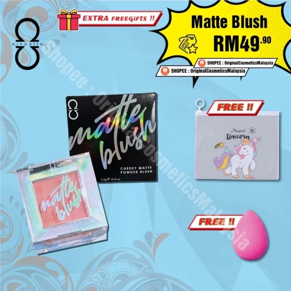 🎁2 FREEGIFT‼️ALHA ALFA POWDER BLUSHER SUPER CANTIK (DPT 3 BRG‼️♥️) Alha Alfa Set Merdeka Blusher Waterproof