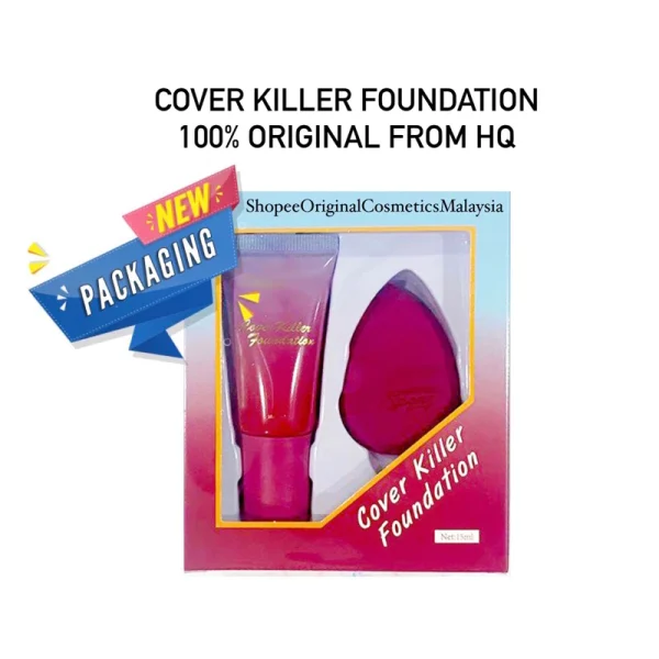 [🎁FREEGIFT‼️] OKAYA FOUNDATION FULL COVERAGE COVER KILLER 100% ORIGINAL HQ Favorite Mua Bellaz Full Coverage Waterproof