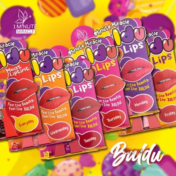 🎁NEW‼️ 1MM 1 MINUTE MIRACLE LIPMATTE LIPTINT BALDU Pigmented Colors Ringan Di Bibir Fav Mua Bellaz Waterproof