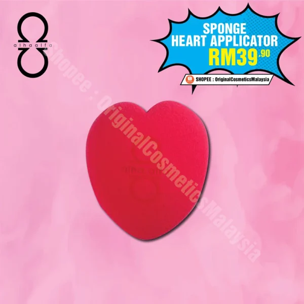 ♥️ALHA ALFA HEART SHAPE APPLICATOR SPONGE GEBU & SUPER SOFT 😍