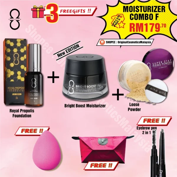 🎁3 FREEGIFT‼️ALHA ALFA SET COMBO (DPT 6 BRG DLM 1 SET‼️) Alha Alfa Foundation Moisturizer Loose Powder