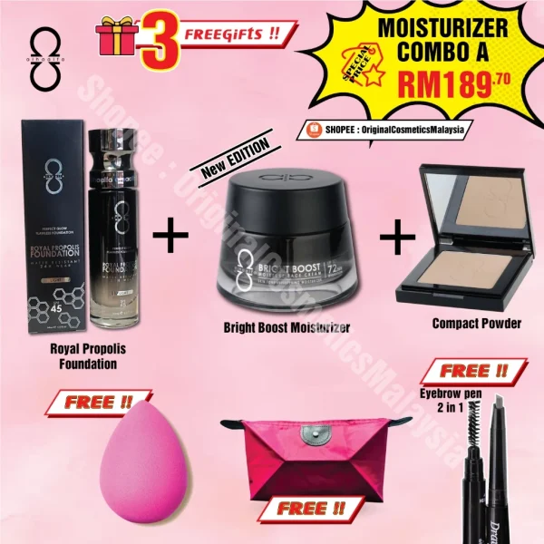 🎁3 FREEGIFT‼️ALHA ALFA SET COMBO (DPT 6 BRG DLM 1 SET‼️) ALHA ALFA FOUNDATION ALHA ALFA COMPACT POWDER