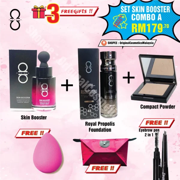 🎁3 FREEGIFT‼️ALHA ALFA SET COMBO (DPT 6 BRG DLM 1 SET‼️) ALHA ALFA FOUNDATION ALHA ALFA COMPACT POWDER SKIN