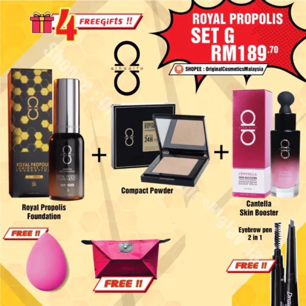 🎁3 FREEGIFT‼️ALHA ALFA SET COMBO (DPT 6 BRG DLM 1 SET) ALHA ALFA FOUNDATION COMPACT POWDER SERUM SKIN