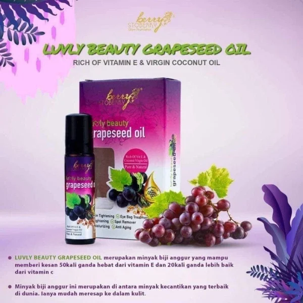 🎁NEW PACKAGING‼️LOVELY BEAUTY GRAPESEED OIL BERRYSTOBERRY KURANGKAN KEDUTAN JERAGAT BINTIK2 - Image 2