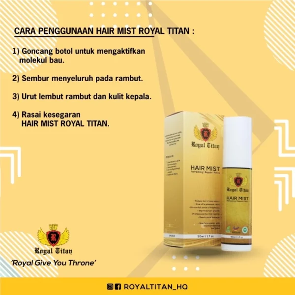 🎁ROYAL TITAN HAIR TREATMENT Merawat Rambut Gugur Jarang Bermasalah Berbau Kulit Kepala Sihat Cantik - Image 2