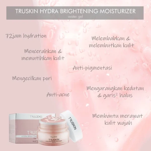 🎁FREEGIFT‼️TRUSKIN HYDRA BRIGHTENING MOISTURIZER TAHAN 72 JAM‼️ 18ml & 40ml Favorite Mua Bellaz Moisturizer - Image 2