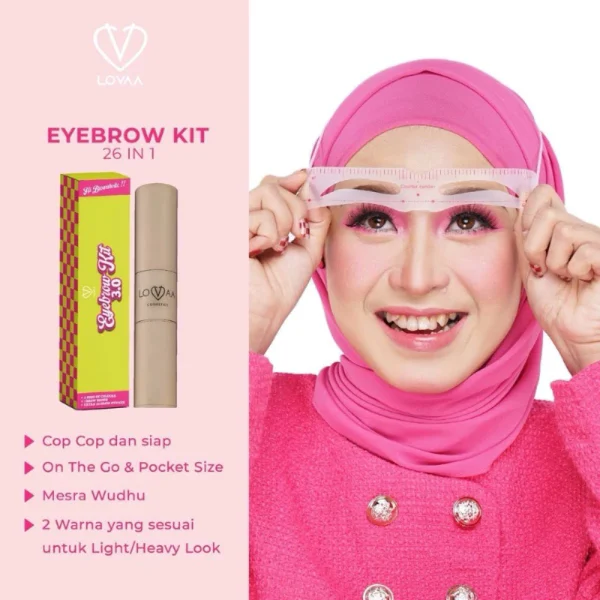 🎁LOVAA COP KENING VIRAL (DPT 26 BRG‼️) LOVAA EYEBROW KIT 3.0 Eyebrow Cop Kening Waterproof Mua Bellaz - Image 2