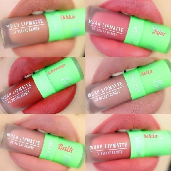 🎁LIPMATTE MUAH 5.0 6.0 & 7.0 by MUA BELLAZ Color Sangat Cantik Ringan di Bibir Favorite Mua Bellaz Waterproof - Image 3