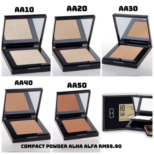 🎁2 FREEGIFT‼️ALHA ALFA COMPACT POWDER 4IN1 (DPT 3 BRG‼️😍) Alha Alfa Royal Propolis Foundation Compact Powder HD - Image 5