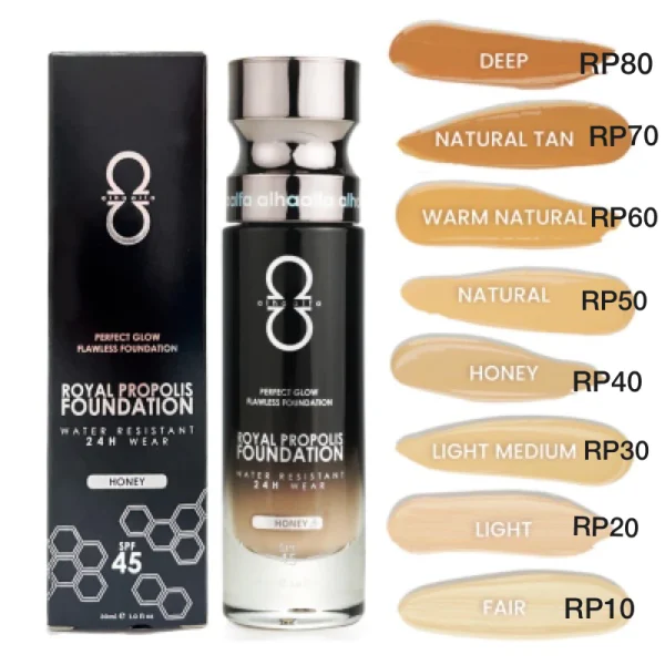 🎁2 FREEGIFT‼️ALHA ALFA ROYAL PROPOLIS FOUNDATION (DPT 3 BRG😍)TAHAN 24JAM Alha Alfa New Full Coverage Water - Image 4