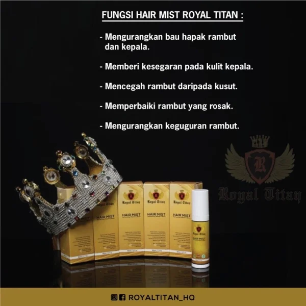 🎁ROYAL TITAN HAIR TREATMENT Merawat Rambut Gugur Jarang Bermasalah Berbau Kulit Kepala Sihat Cantik - Image 4