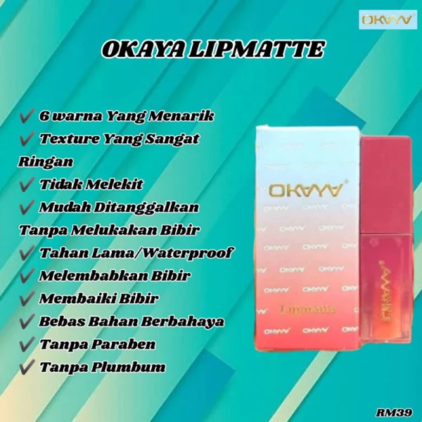 🎁OKAYA LIPMATTE WATERPROOF FAV MUA BELLAZ BELLA PARK - Image 5