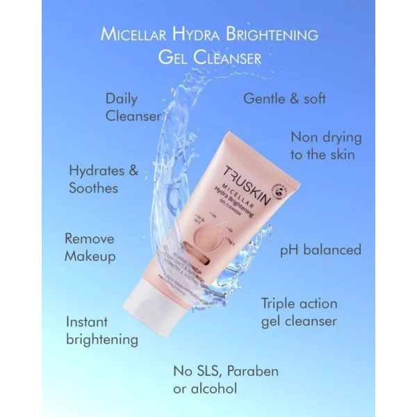 🎁FREEGIFT‼️TRUSKIN MICELLAR HYDRA BRIGHTENING GEL CLEANSER😍 - Image 6