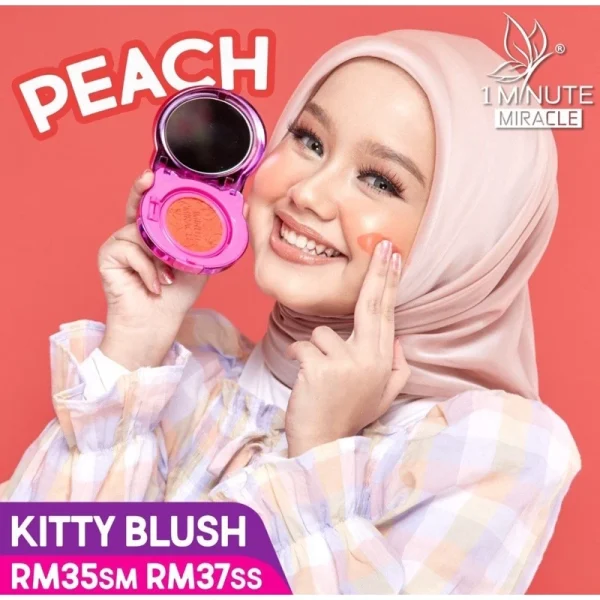 🎁1 MINUTE MIRACLE 1MM KITTY BLUSHER CUSHION GLOW CANTIK DAN MURAH Make Up Nampak Glow Dan Tahan Lebih Lama Mu... - Image 6