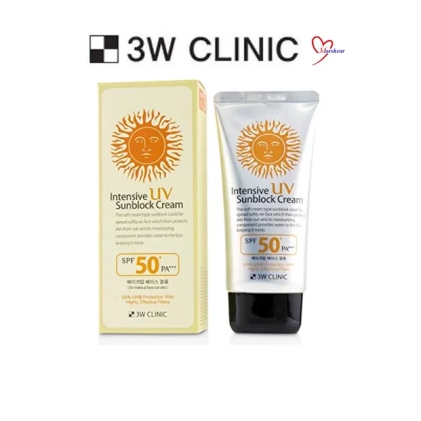 🎁3W CLINIC INTENSIVE UV SUNSCREEN SUNBLOCK CREAM SPF50 PA+++ 100% ORIGINAL UVAUVB Skin Protection Mua Bellaz - Image 6