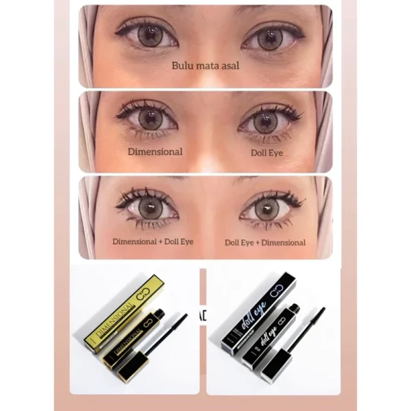 🎁NEW ALHA ALFA MASCARA DIMENSIONAL DOLL EYES SUPER LENTIK, LEBAT & WATERPROOF‼️ Alha Alfa Merdeka - Image 7