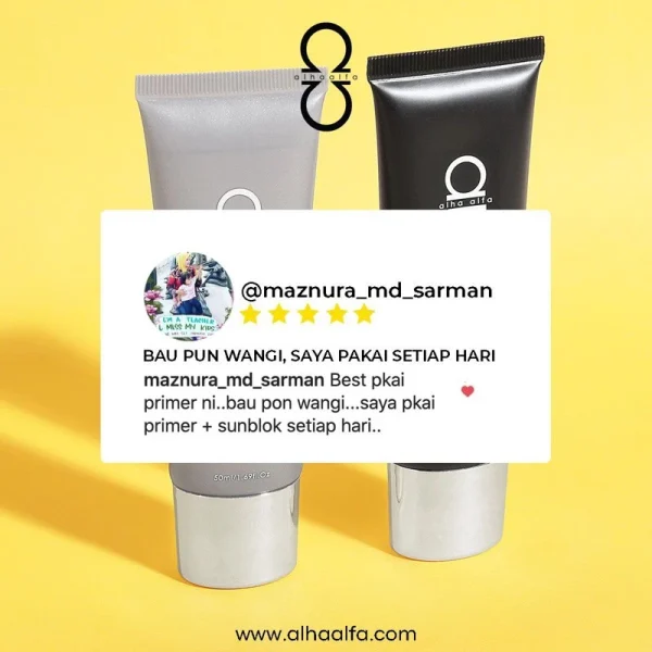 🎁FREEGIFT‼️ALHA ALFA PRIMER GLOW & MATTE ALHA ALFA 50ML MAKE UP TAHAN LEBIH LAMA ALHA ALFA CLEARANCE STOCK - Image 7