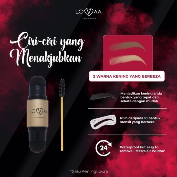 🎁4 FREEGIFT‼️LOVAA SET COMBO JIMAT EYEBROW & LIPS (DPT 6 BRG DLM 1 SET‼️) Lovaa Eyebrow Cop Lips Murah Jimat - Image 8