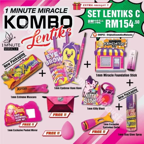 🎁4 FREEGIFT‼️1 MINUTE MIRACLE 1MM SET COMBO JIMAT (DPT 8 BRG DLM 1 SET‼️)1 Minute Miracle 1Mm Set Raya Mua Bellaz - Image 8